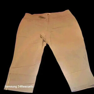 Women's East Adeline Rayon Nylon Spdx Pull On Capri Pants Zipper Ankles Size 5X